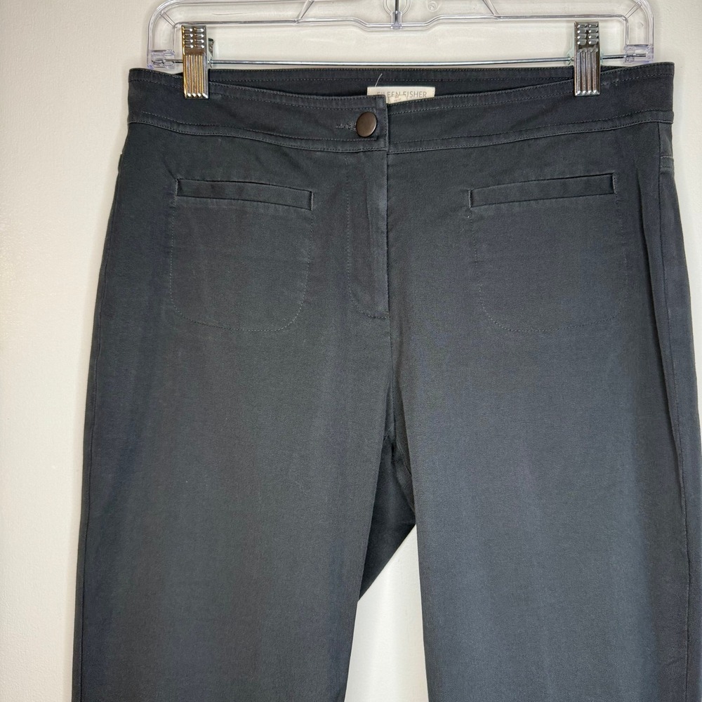 Eileen Fisher Cropped Pants Womens XS Dark Gray Career Business Casual Trousers - Picture 2 of 7